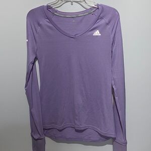Women’s Purple Adidas Running Shirt size Medium Long Sleeve
